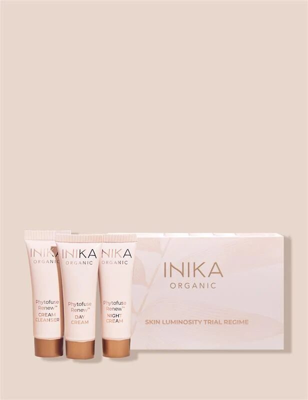 INIKA Organic Skincare Luminosity Trial Kit | Mirdzošas ādas produktu izmēģinājuma komplekts